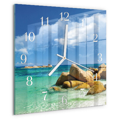 Square wall clock Sea