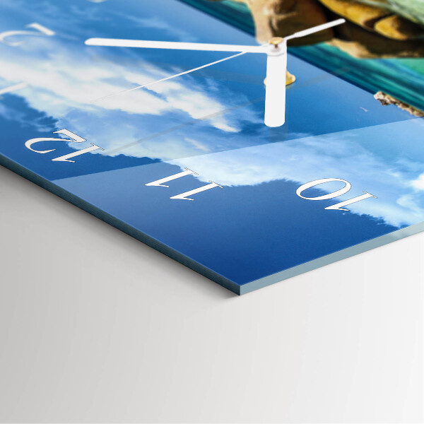 Square wall clock Sea