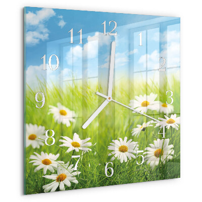 Square wall clock Meadow