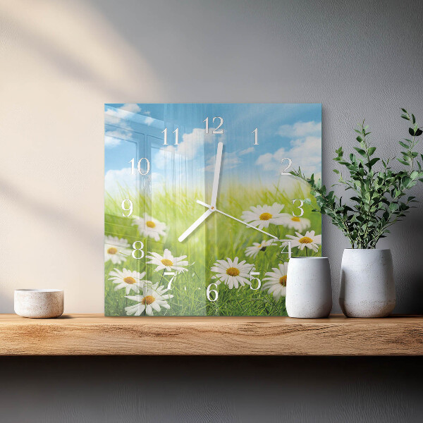 Square wall clock Meadow