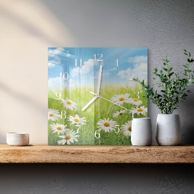 Square wall clock Meadow
