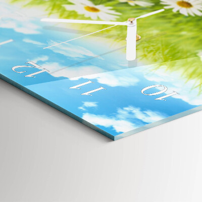 Square wall clock Meadow