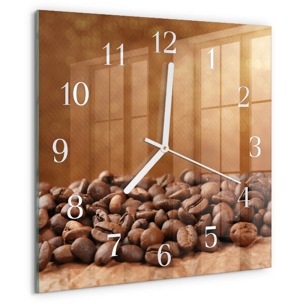 Square wall clock Coffee Beans