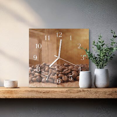 Square wall clock Coffee Beans