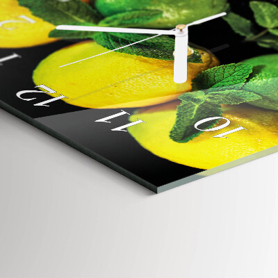 Square wall clock Lemons