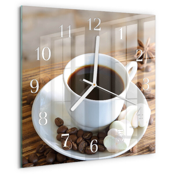 Square wall clock Coffee