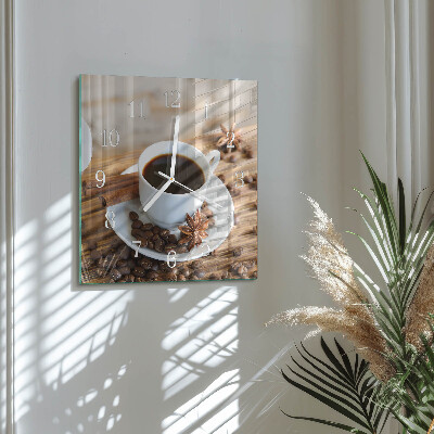 Square wall clock Coffee