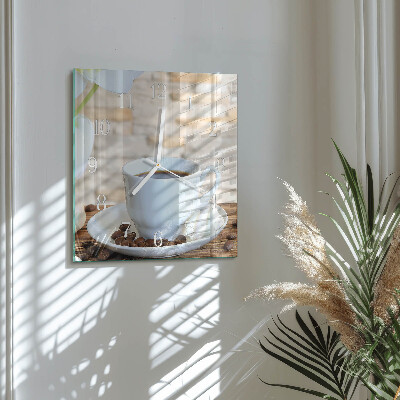 Square wall clock Coffee