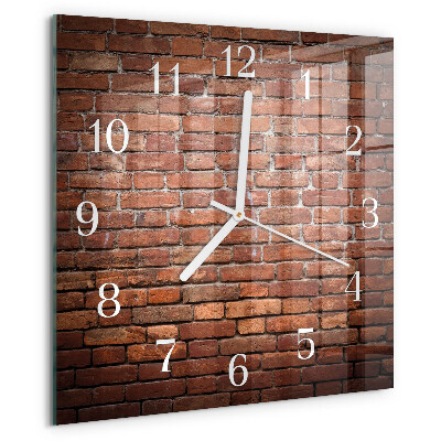 Square wall clock Brick