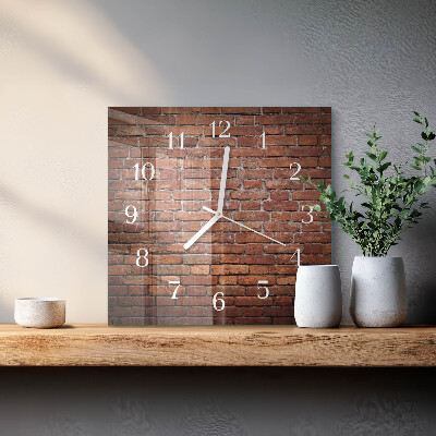 Square wall clock Brick