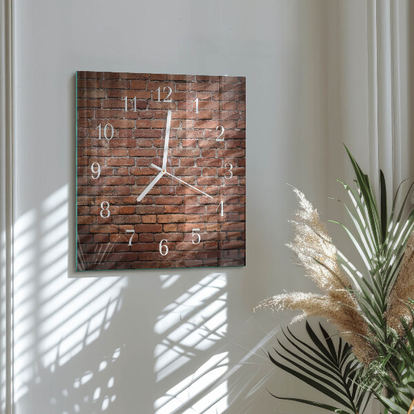 Square wall clock Brick