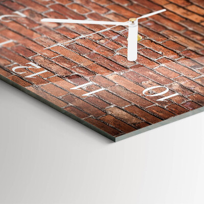 Square wall clock Brick