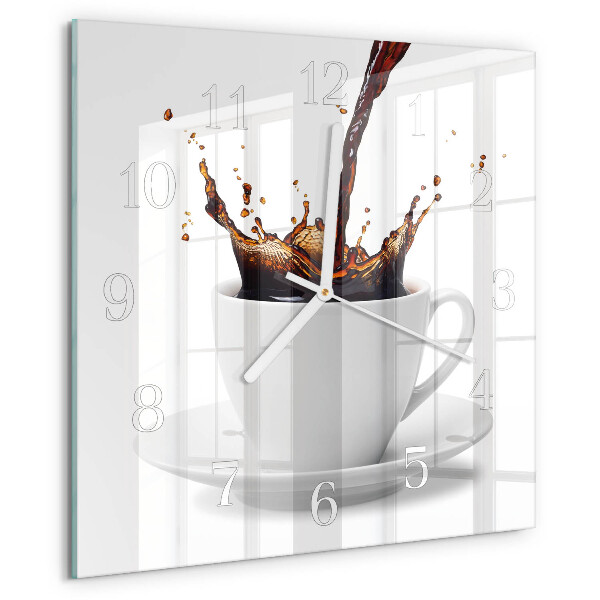 Square wall clock Coffee