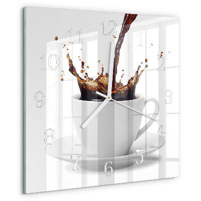 Square wall clock Coffee