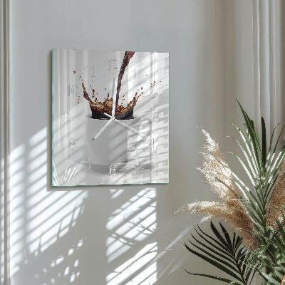 Square wall clock Coffee
