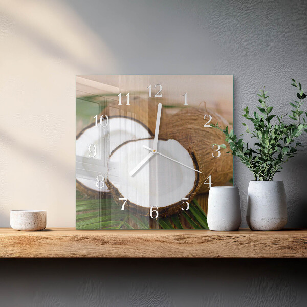 Square wall clock Coconuts