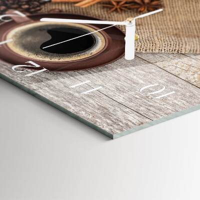 Square wall clock Coffee Beans