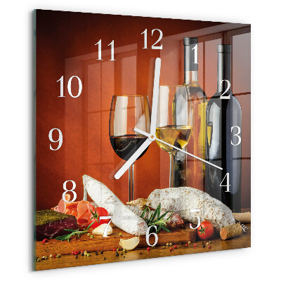 Square wall clock Wine