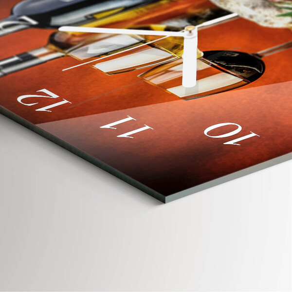 Square wall clock Wine