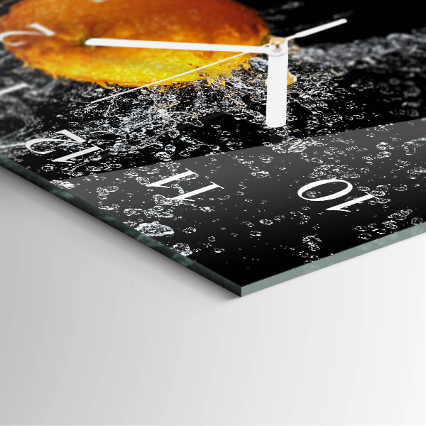 Square wall clock Orange