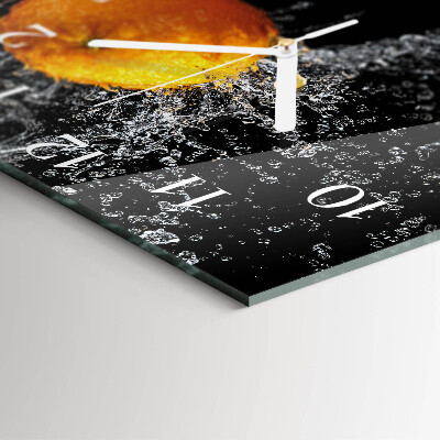 Square wall clock Orange