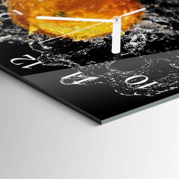 Square wall clock Orange