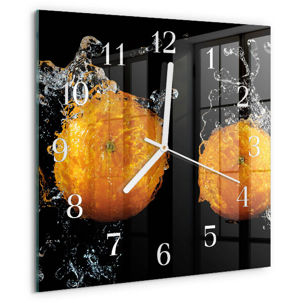 Square wall clock Oranges