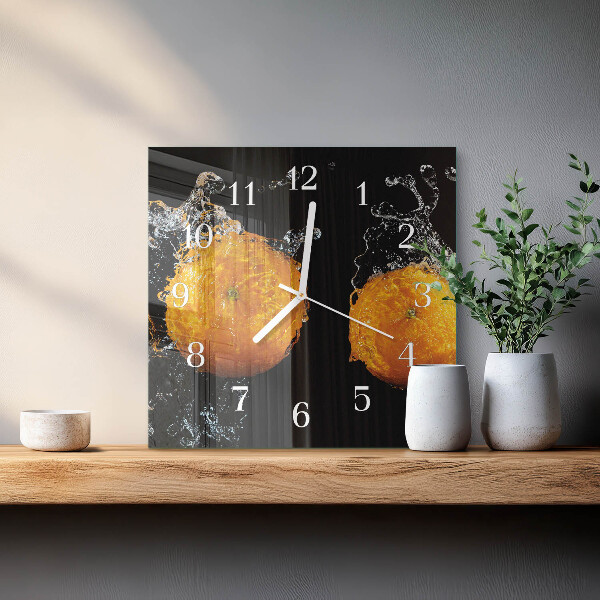 Square wall clock Oranges