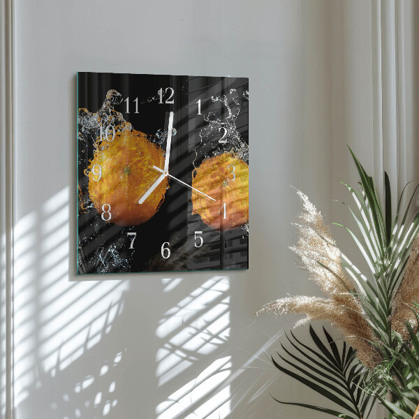 Square wall clock Oranges