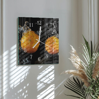 Square wall clock Oranges