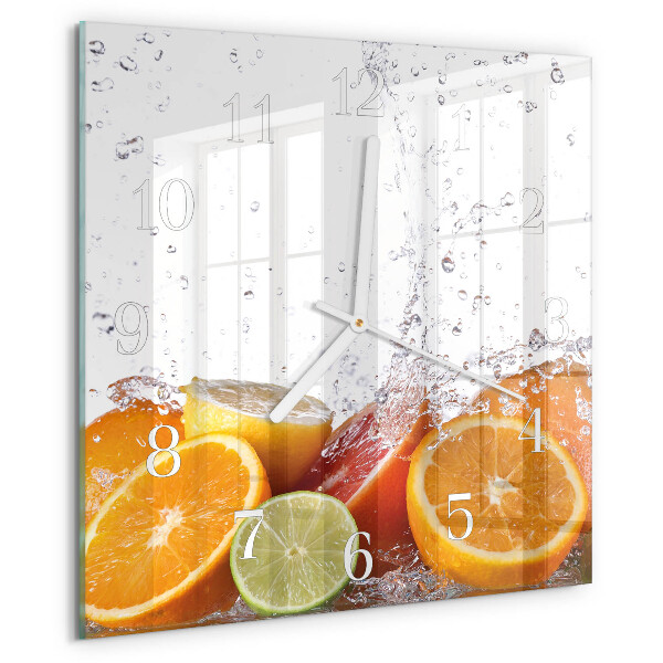 Square wall clock Oranges