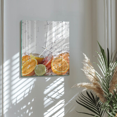 Square wall clock Oranges