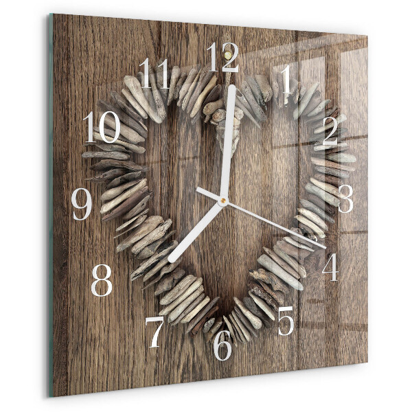 Square wall clock Heart