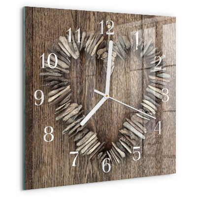 Square wall clock Heart