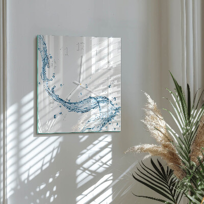 Square wall clock Water