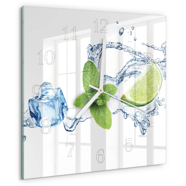 Square wall clock Mint