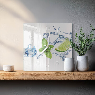 Square wall clock Mint