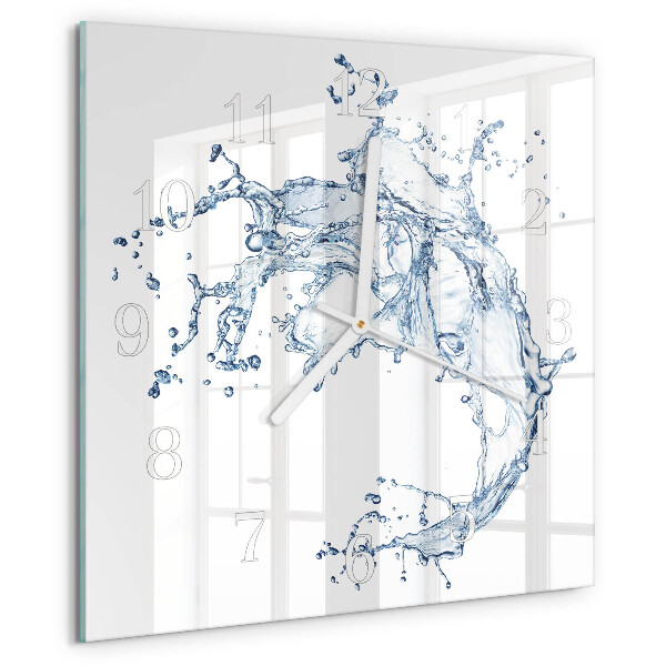 Square wall clock Water