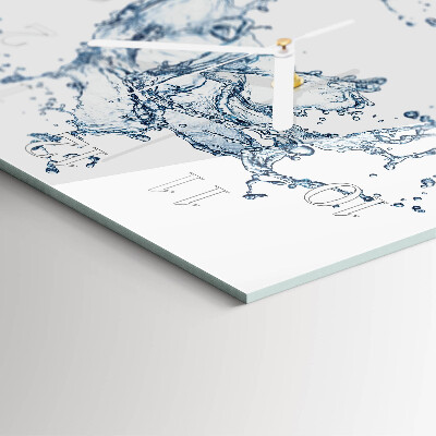 Square wall clock Water