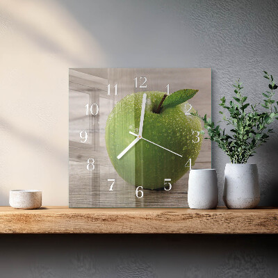 Square wall clock Apples