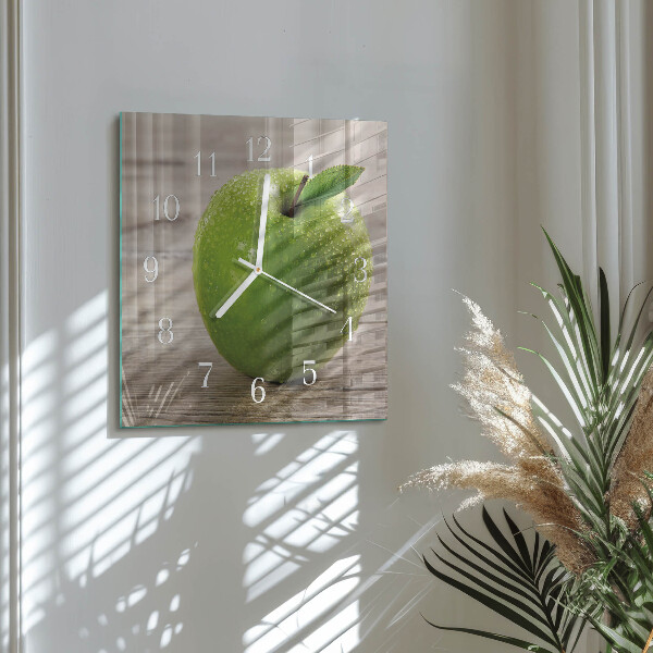 Square wall clock Apples
