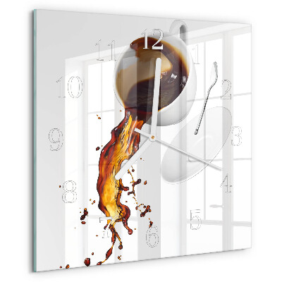 Square wall clock Coffee