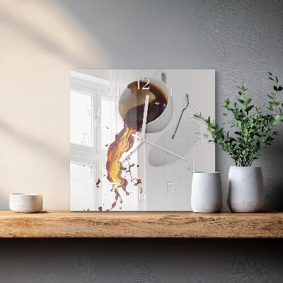 Square wall clock Coffee