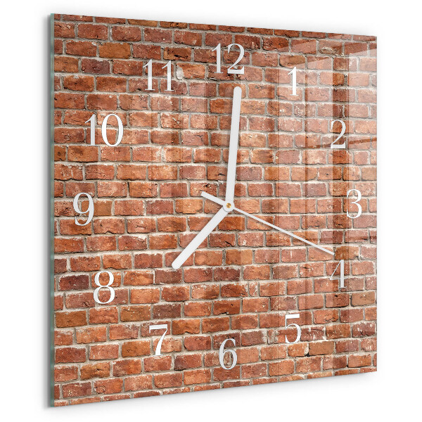 Square wall clock Brick