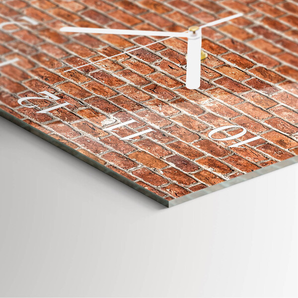 Square wall clock Brick