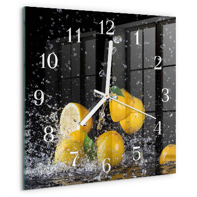 Square wall clock Lemons
