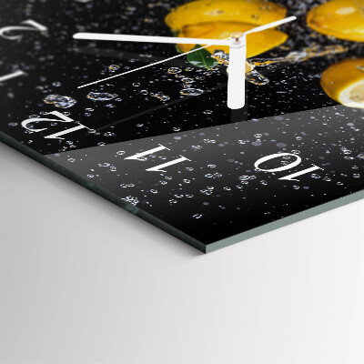 Square wall clock Lemons