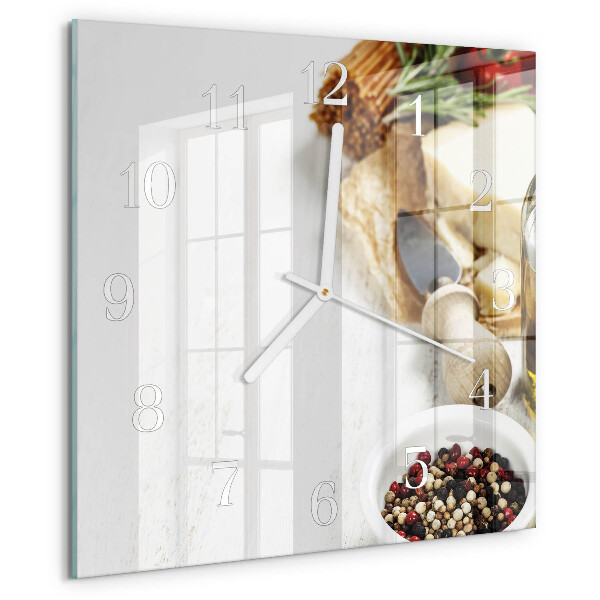 Square wall clock Pasta