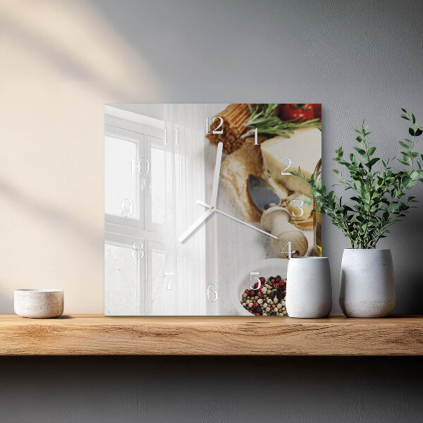 Square wall clock Pasta