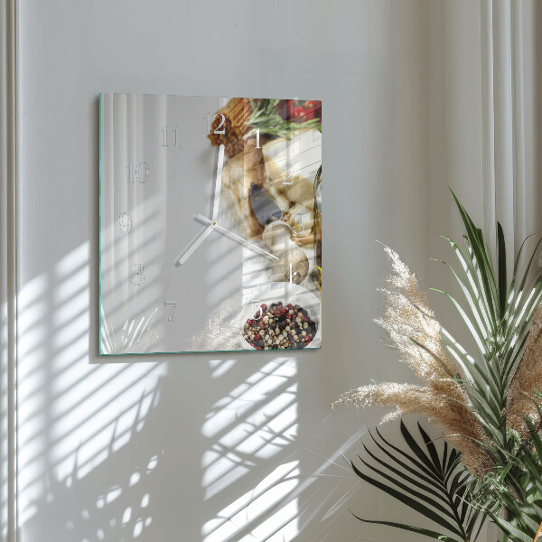 Square wall clock Pasta